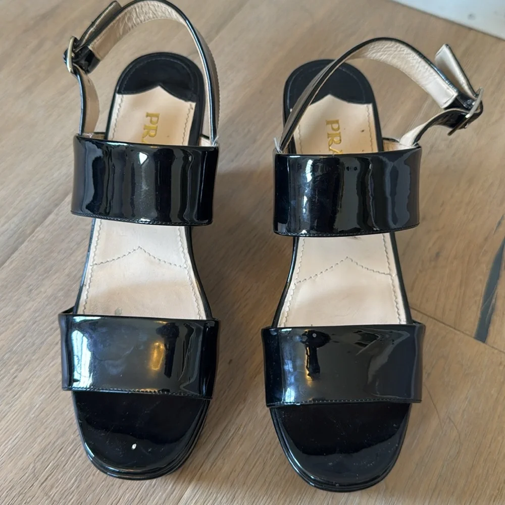 PRADA Black Platform Sandals - Picture 4 of 9